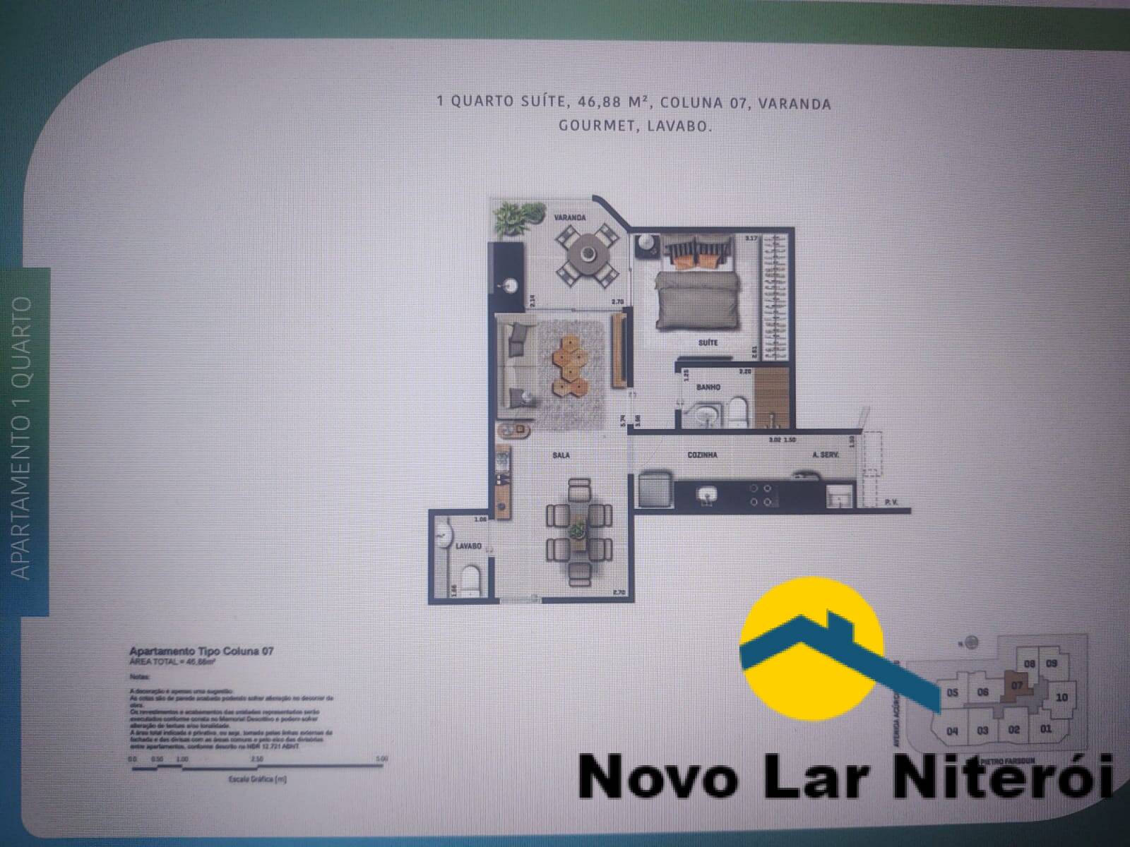 Apartamento à venda com 1 quarto, 46m² - Foto 19