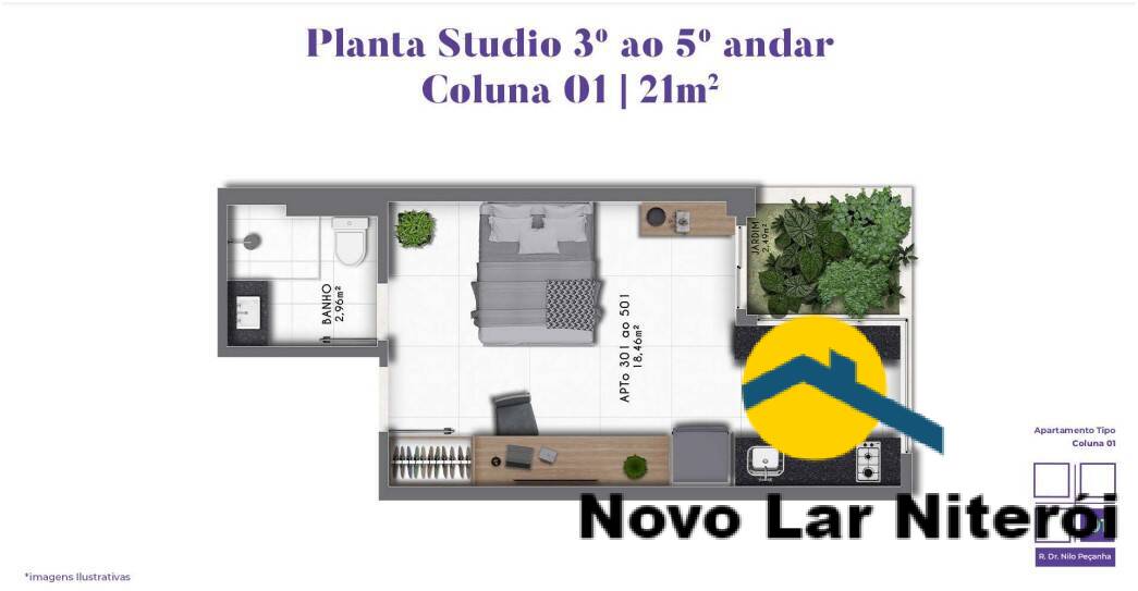 Apartamento à venda com 1 quarto, 22m² - Foto 34