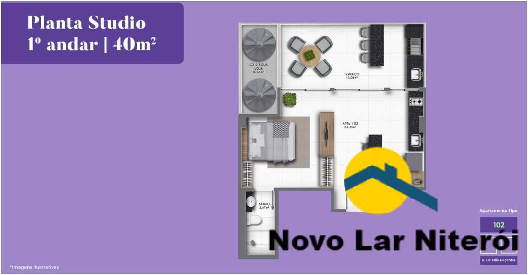 Apartamento à venda com 1 quarto, 22m² - Foto 37