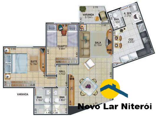 Apartamento à venda com 2 quartos, 80m² - Foto 44