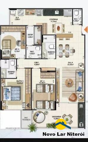 Apartamento à venda com 3 quartos, 107m² - Foto 14